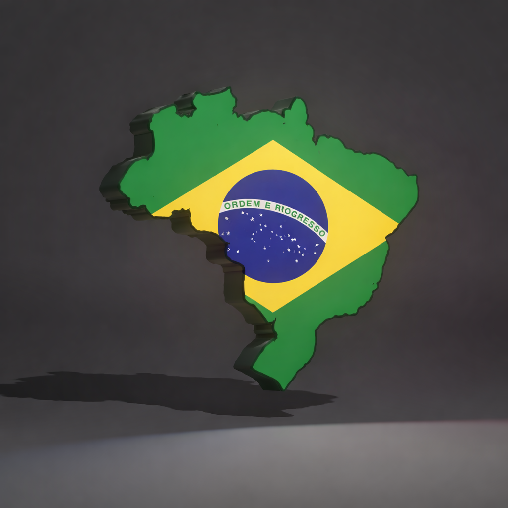 Lampe 3D Pays – Silhouette Éclairée aux Couleurs du Drapeau