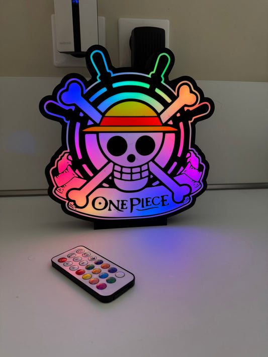 Logo Lumineux 3D Multicolore – Création Anniversaire Thème Manga