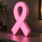 Lampe LED 3D – Octobre Rose Ruban