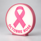 Lampe LED 3D – Octobre Rose Rond