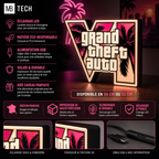 Lampe 3D LED – Grand Theft Auto VI