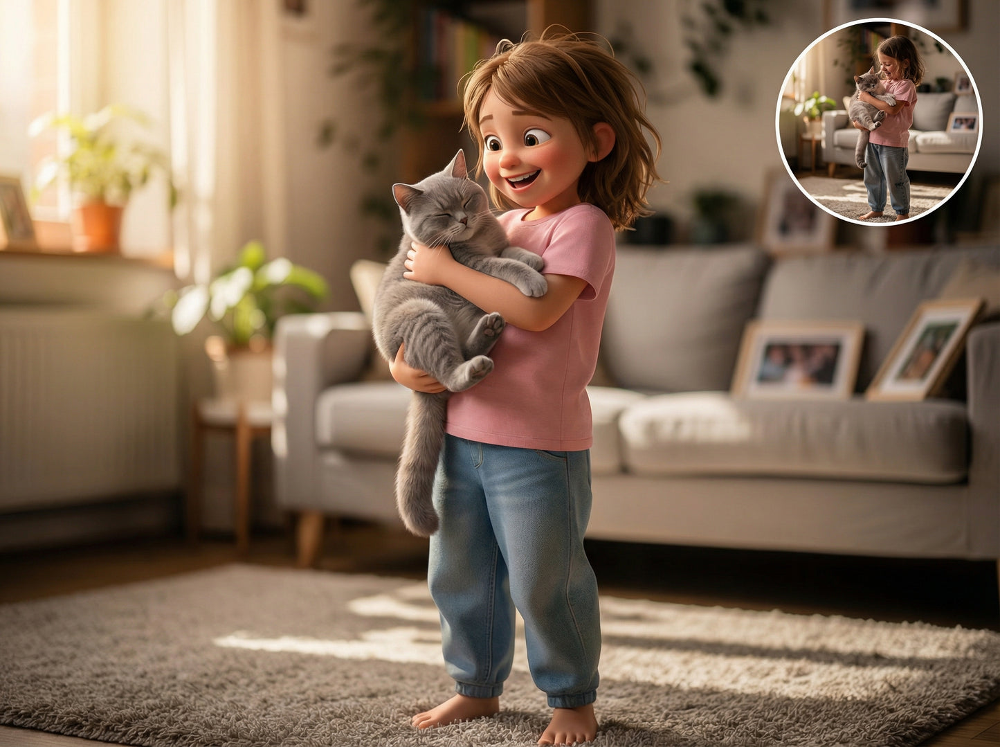 Portrait de Famille Style Animation 3D – Transformation Artistique Personnalisée