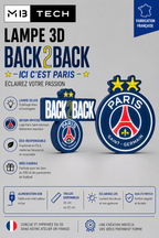 Lampe LED PSG – Édition Back2Back & Logo Paris