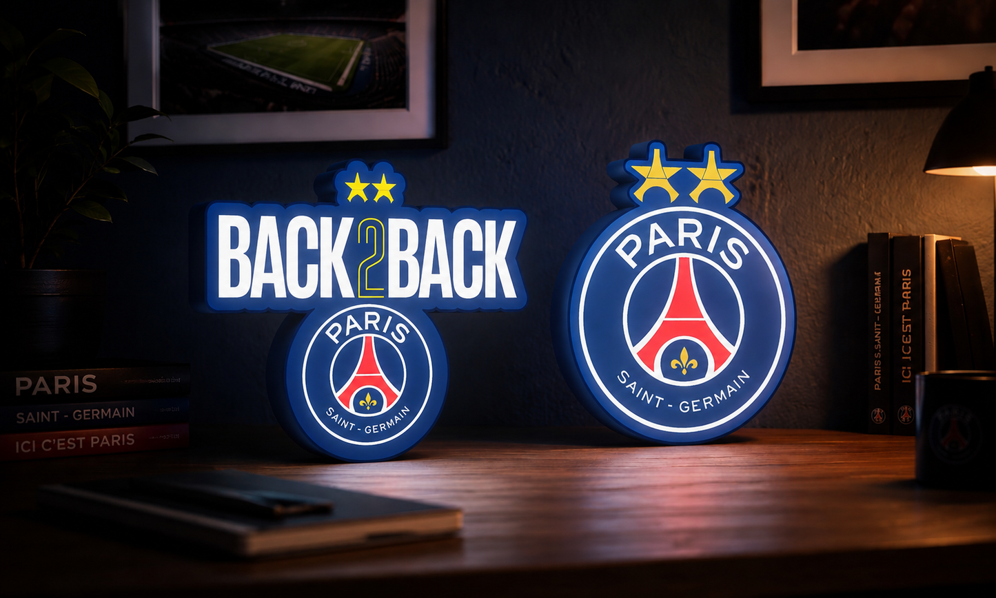 Lampe LED PSG – Édition Back2Back & Logo Paris